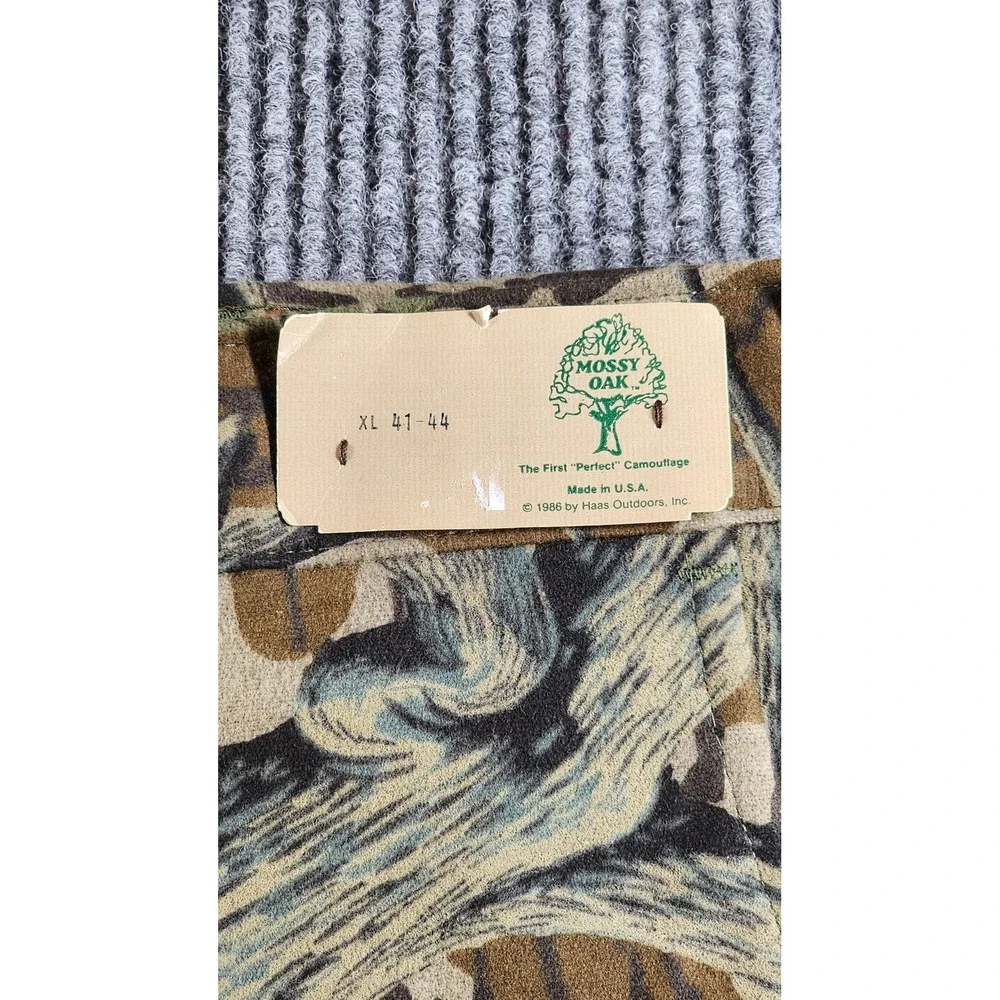 Vintage Mossy Oak Pants Mens 44x31 Treestand Camo Cargo Adjustable NWT 1986 USA